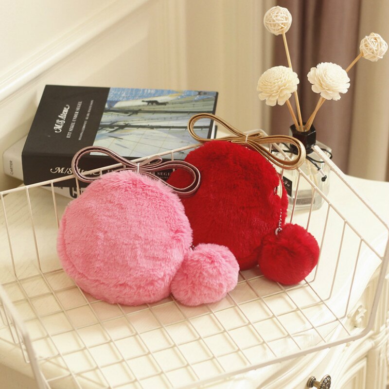 Baby Mini Coin Bag Herfst Winter Faux Fur Crossbody Tassen Voor Meisje Kleine Portemonnee Peuter Kids Party Purse