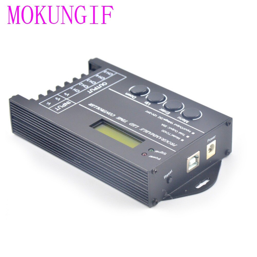 LED Tijd Dimmer RGB Controller TC420 TC421 met wifi DC12V-24V 5 Kanaals Totale Output 20A Gemeenschappelijke Anode Programmeerbare