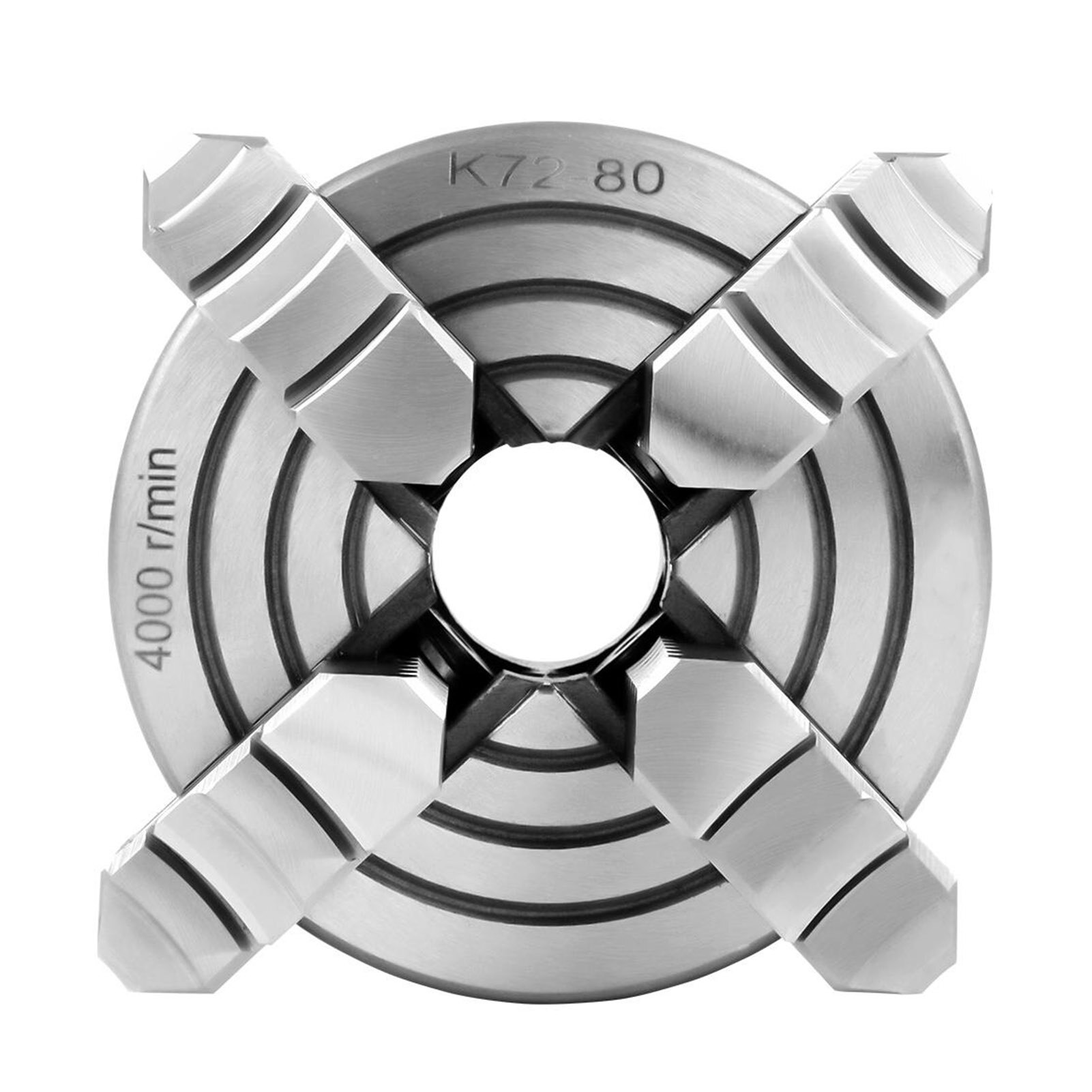 4 Jaw Lathe Chuck 8 Inch 2500R/Min Independent Reversible Jaw Lathe Chuck Self-centering Lathe Drilling Part Turning Accessories:  3 Inches