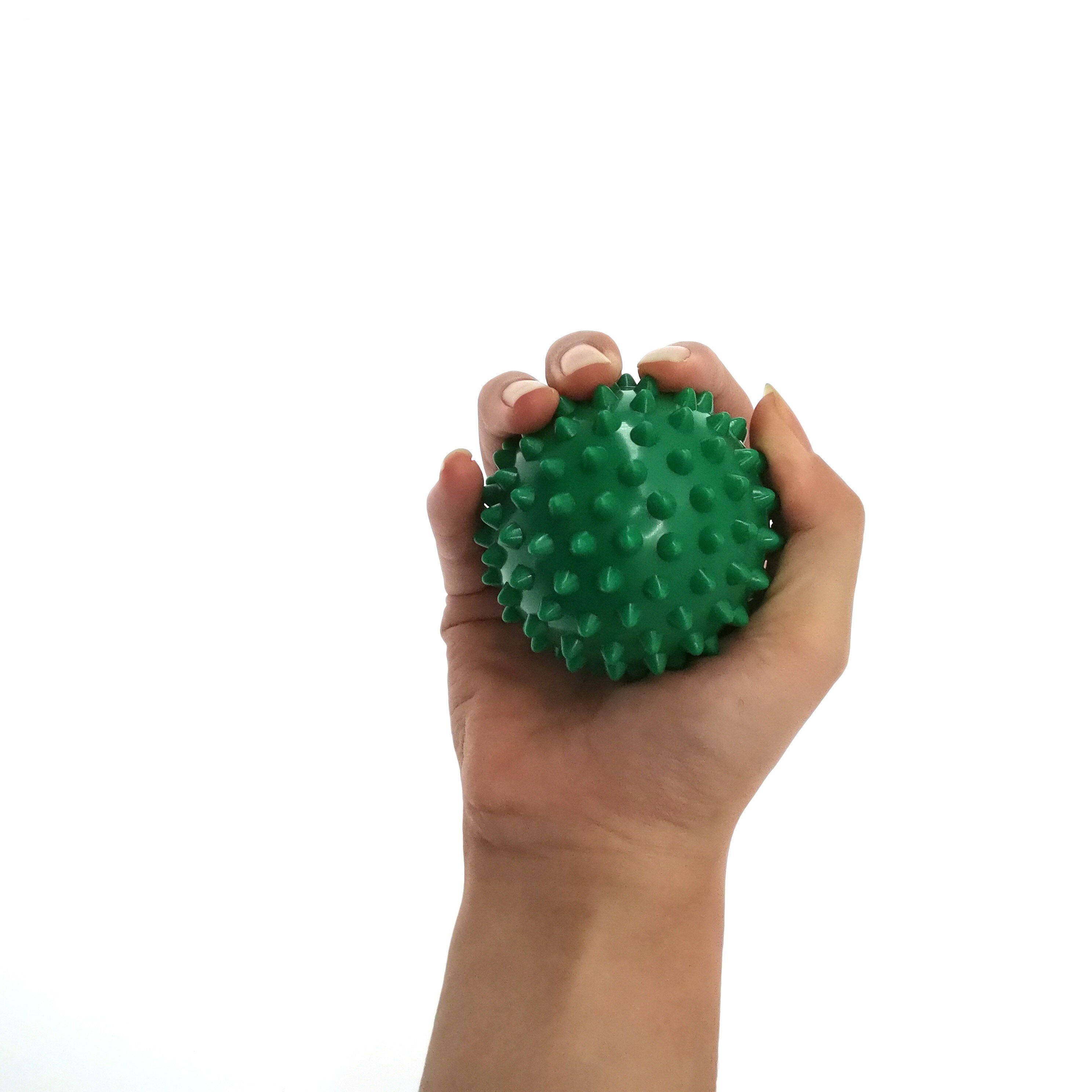 Bola de masaje con púas de PVC duradera, Bola de masaje con punto de gatillo para deporte, Fitness, alivio del dolor de mano y pie, alivia la fascitis Plantar, erizo de 7cm