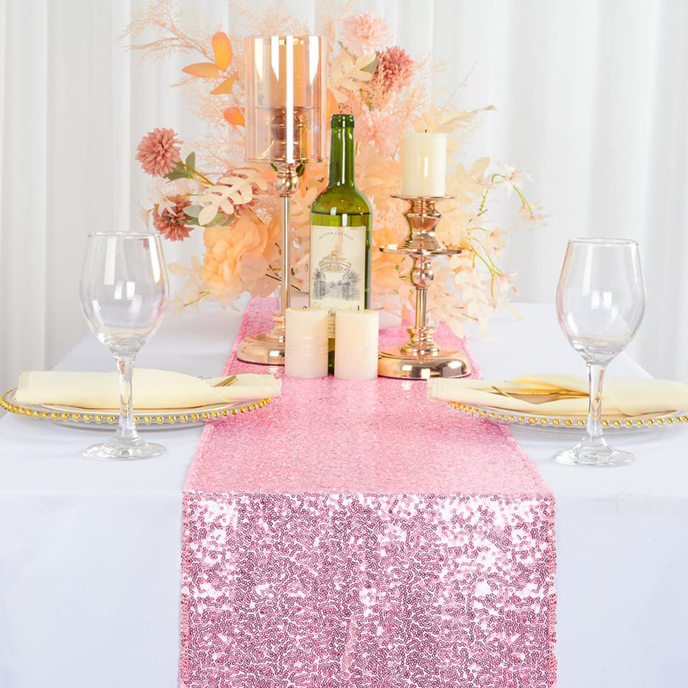 Camino de mesa con lentejuelas, camino de mesa con purpurina de 30x180cm para boda, , cumpleaños, Bnaquet, Hotel, mesa para el hogar