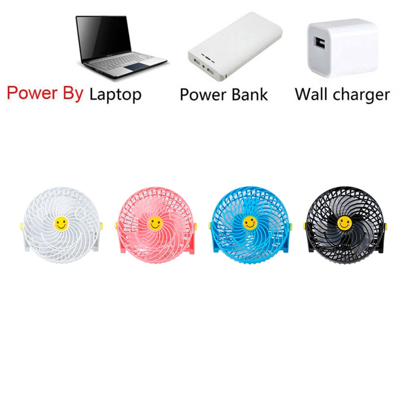 Portable Charging Mini Fan 2 Gears Wind Desktop Cooler USB Ceiling Fan for Home