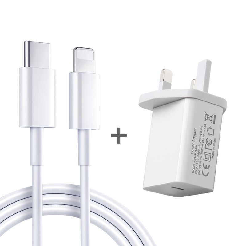 Original 20W USB-C Charger Adapter For iPhone 12 Pro Max 12 mini 11 XS Fast Charging EU Plug Quick PD USB Type C Travel Charger: UK  18W C2A