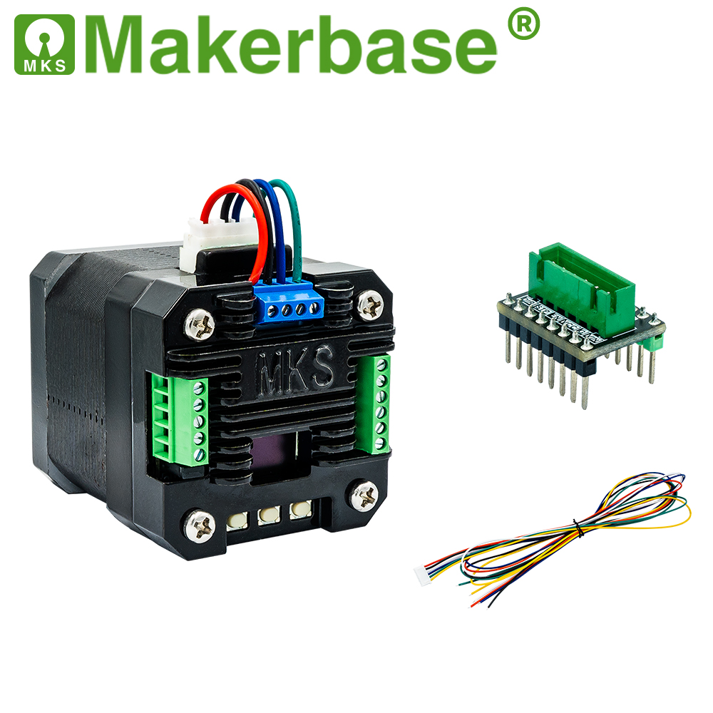 Makerbase mks servo 42d nema 17 lukket loop stepper motor driver cnc 3d printer til gen_l foc stille og effektiv: Blå