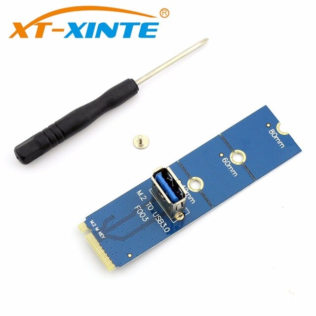 XT-XINTE M.2 to PCI-E X16 Slot Transfer Card Mining Pcie Riser Card VGA Extension Cable Minner Extender Graphics Adapter Card