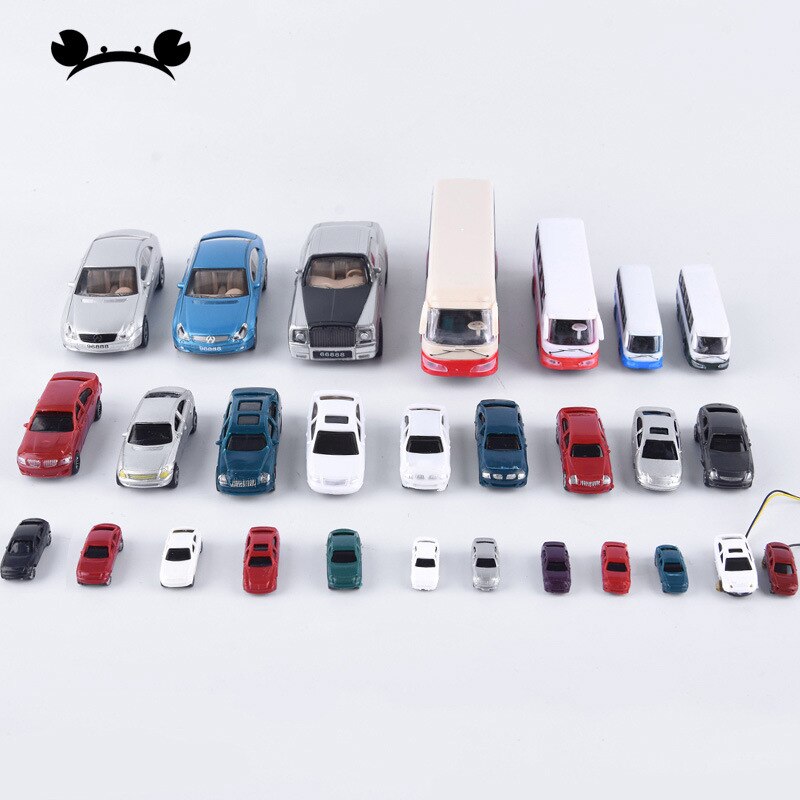 DIY Building Model Material Sandbox Scene Model Ornaments Car Color Small Car Traffic Car Bus