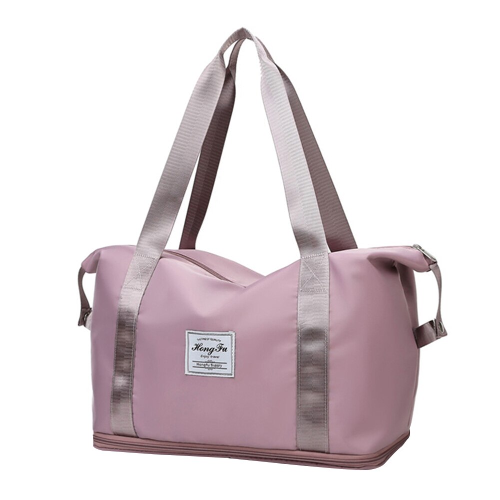 Per il tempo libero borsa Da Viaggio di Fitness Borsa di Nylon Portatile Borsa Bagaglio A Mano Degli Uomini di Multi-funzionale Grande Organizzatore di Viaggi Tote: B Pink