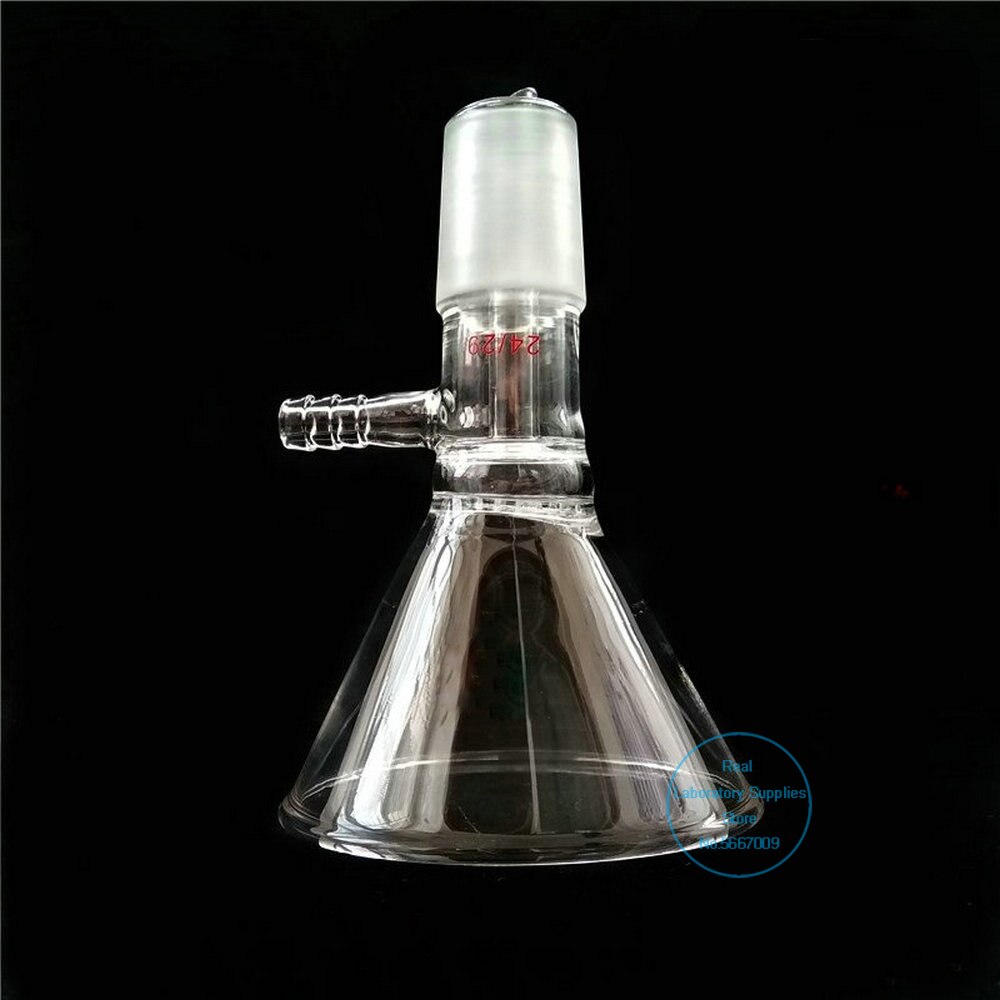 1 Uds embudo de filtro cónico de laboratorio transparente de 50mm a 150mm embudo de succión triangular 19 #24 # Junta estándar