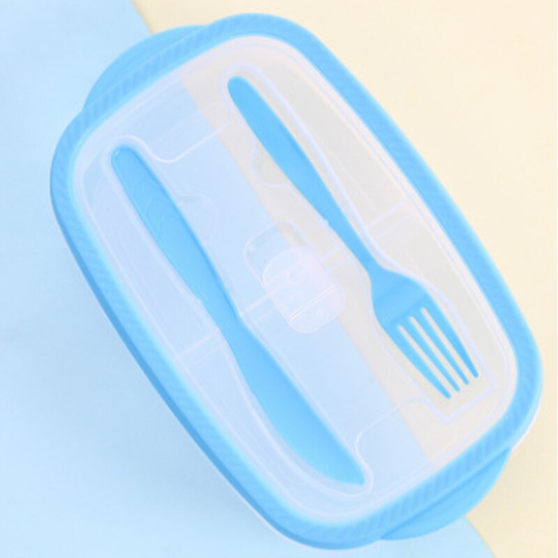 Plastic Bento Box 3 Styles Meal Storage Food Prep Lunch Box 2 Compartment Reusable Microwavable Containers Home Lunchbox: Default Title