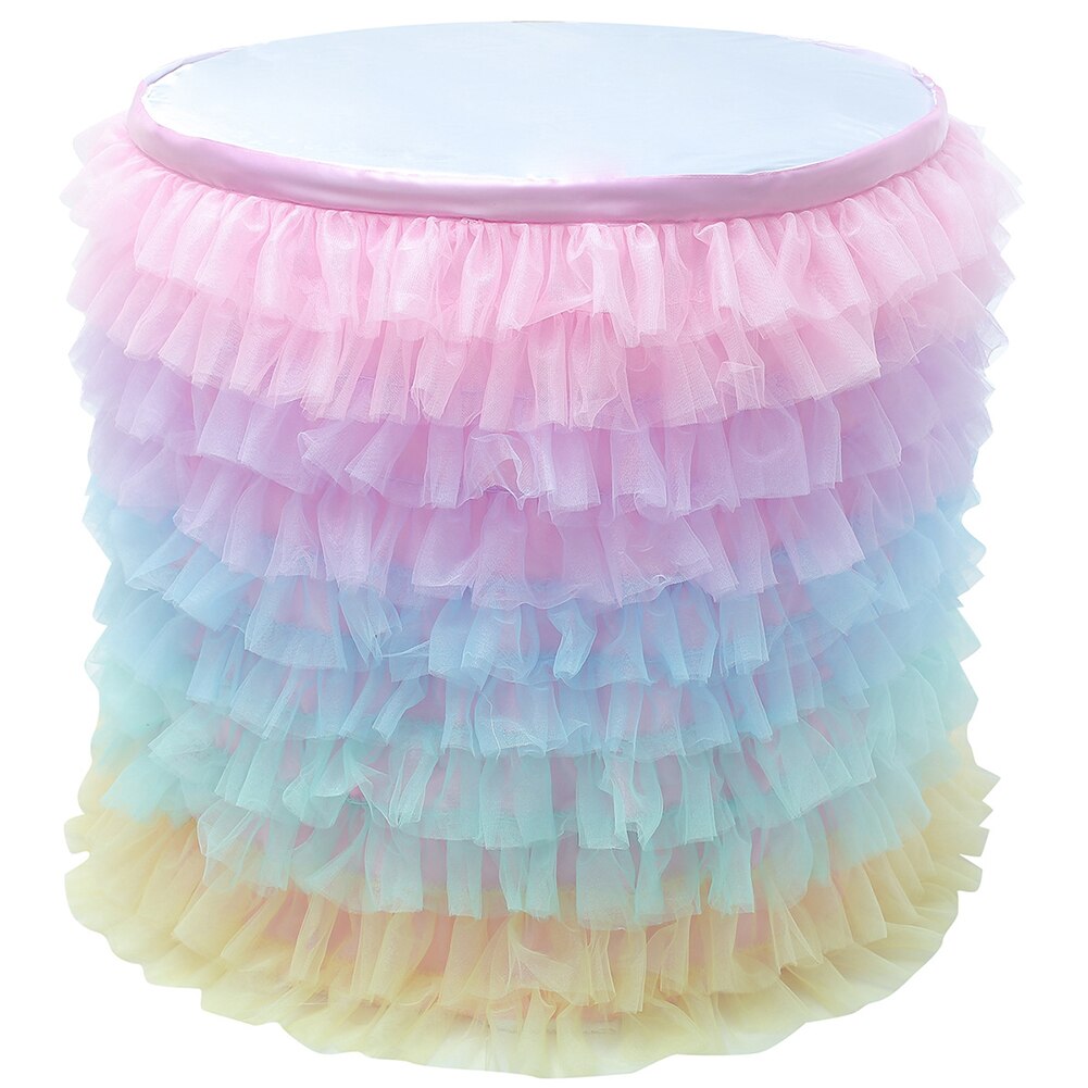Multi-Kleur Bruiloft Tule Tutu Tafel Rok Servies Verjaardag Baby Shower Xmas Decor