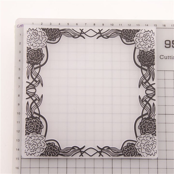 Gaufrage de dossiers 1 pièce | Bricolage, fabrication de cartes, pochoir de carte artisanale, modèle de Scrapbook, timbres en plastique transparents, décor de mariage: Bleu