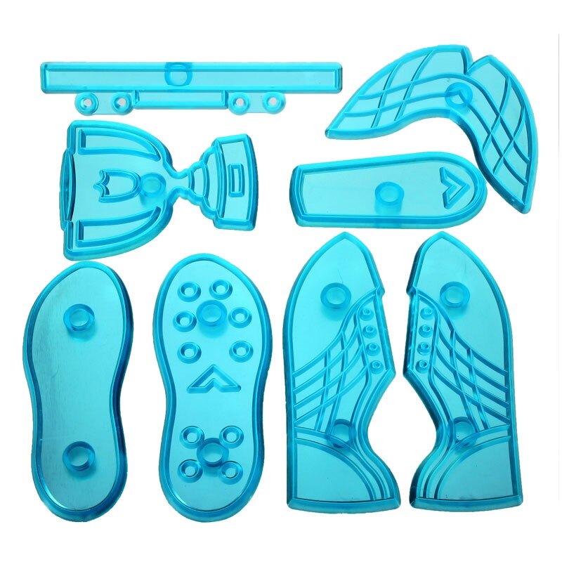 8 stk/sett kakeform dekorere gjør-det-selv-verktøy plast fondant cutter lage verdensmesterskap fotballsko trofé fotball sugarpaste håndverk