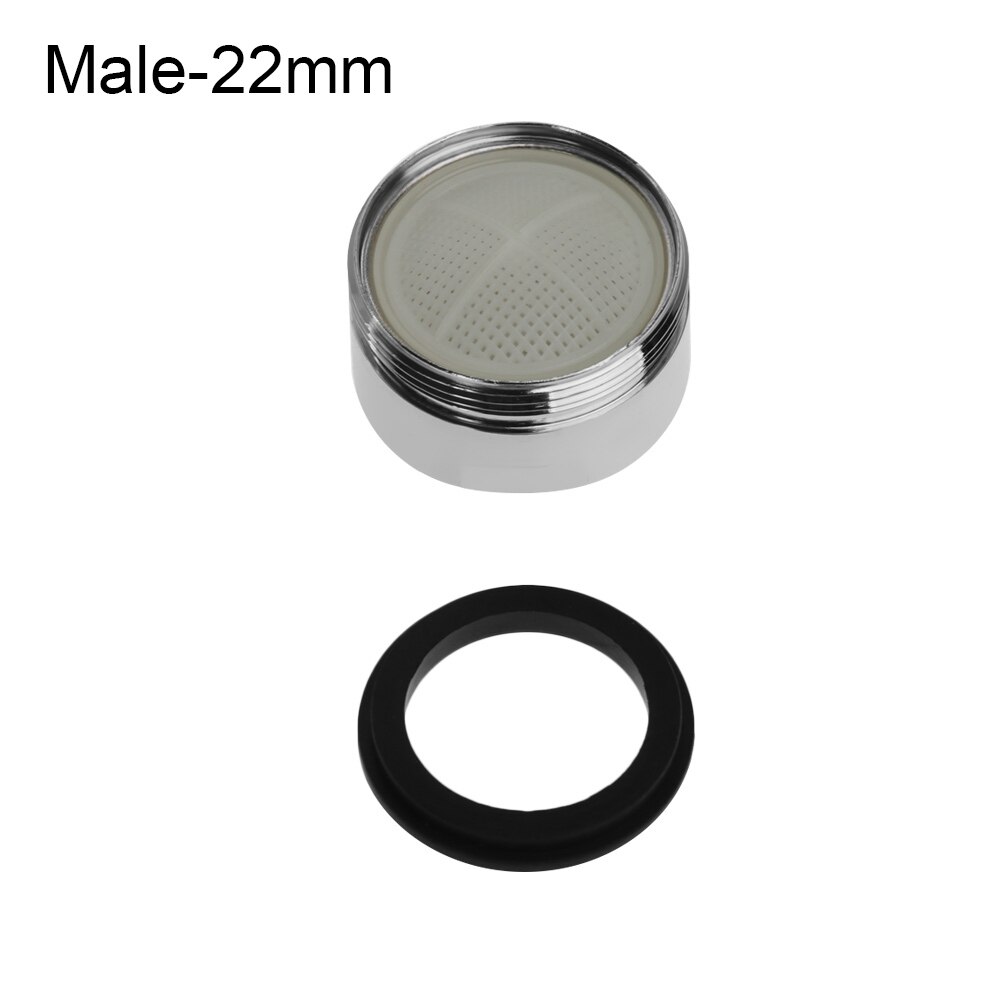 Tap Aerator Connector Metal Outside Inside Thread Water Saving Adaptor Kitchen Faucet 16/18/20/22/24/28/mm to 22mm with Gasket: Male-22mm