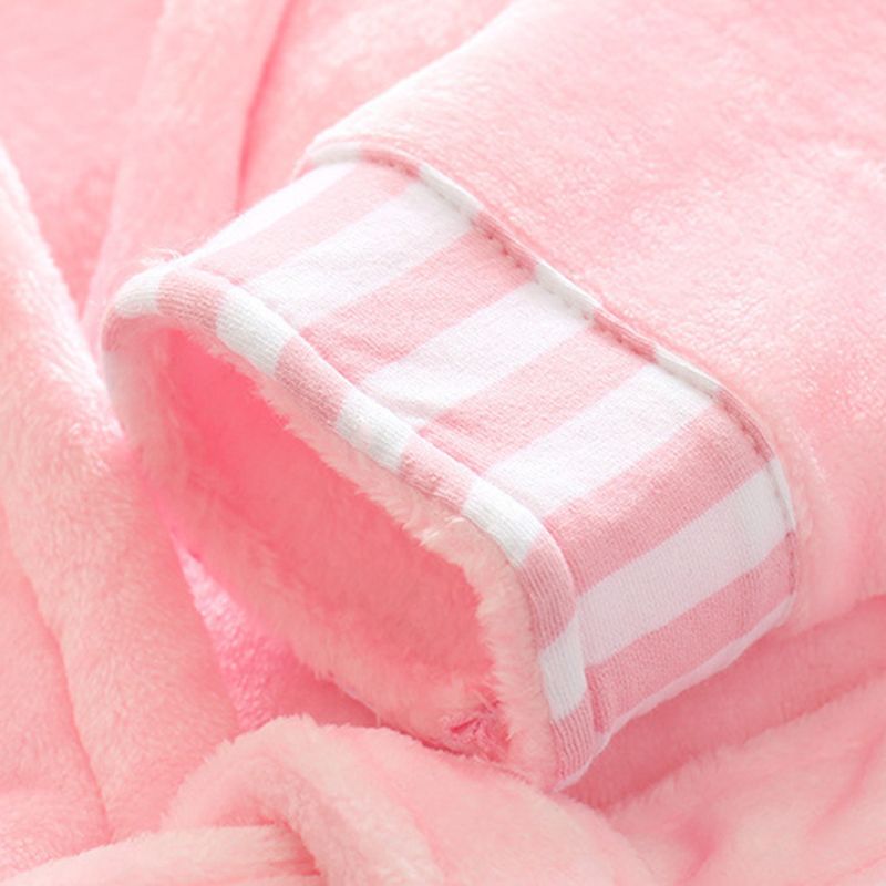 1 Pc Baby Night Bath Robe Infant Flannel Hooded Bathrobe Pajamas Clothing