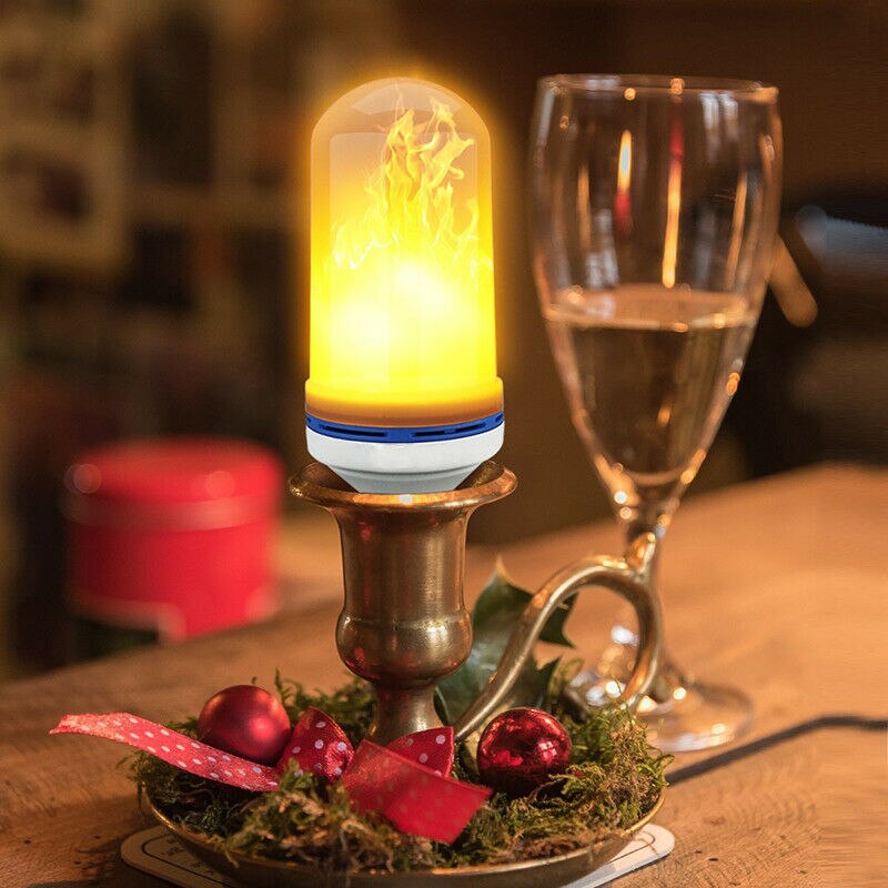 Neue LED Flamme Wirkung Feuer Glühbirne E26 E27 Flackern Flamme Lampe Simulierte Heimat Dekor Neon- Lampen Romantische Atmosphäbetreffend