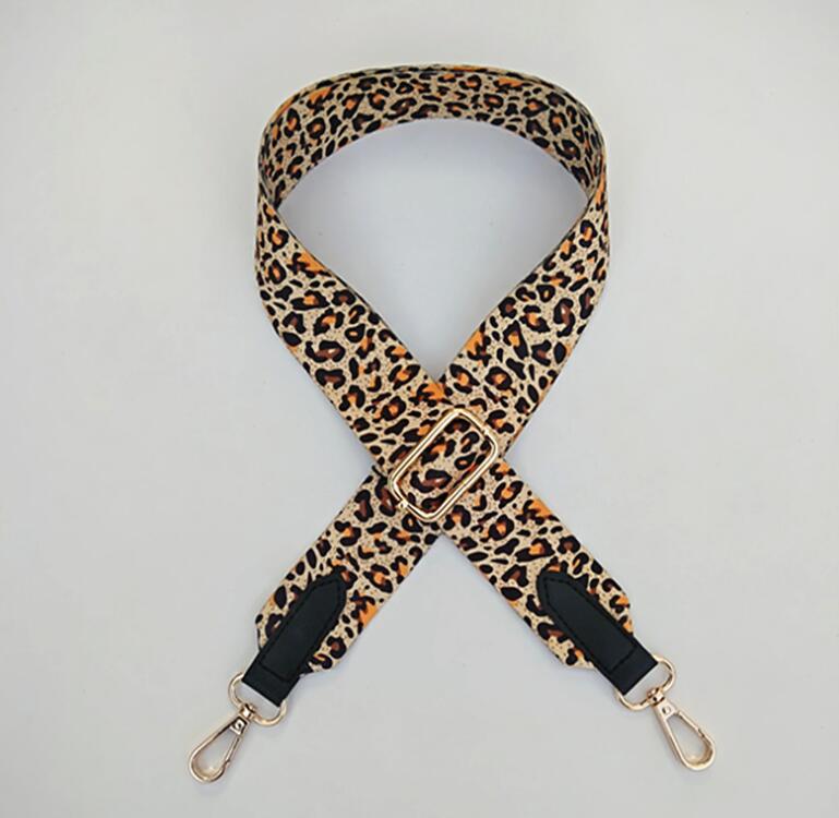Aimyoung leopard laukku hihna käsilaukun vyö leveä olkalaukun hihna vaihtohihna lisävaruste laukku osa säädettävä vyö laukkuun: 3 / Hopeaa metallia
