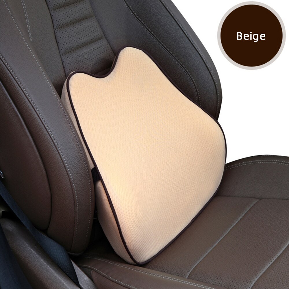 Auto Lumbale Memory Foam Back Kussen Zitkussen Auto Comfort Kussen Onder De Rugsteun Kussen Kussen Lumbale Auto Accessoires: Beige