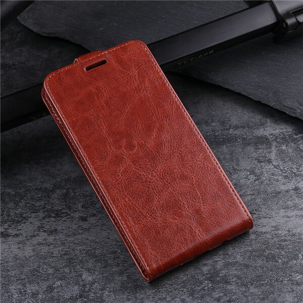 For Huawei Honor 9 Case Vertical Flip Wallet PU Leather Case For Huawei Honor 9 Cover Card Slots Magnetic Business Phone Bag: Brown