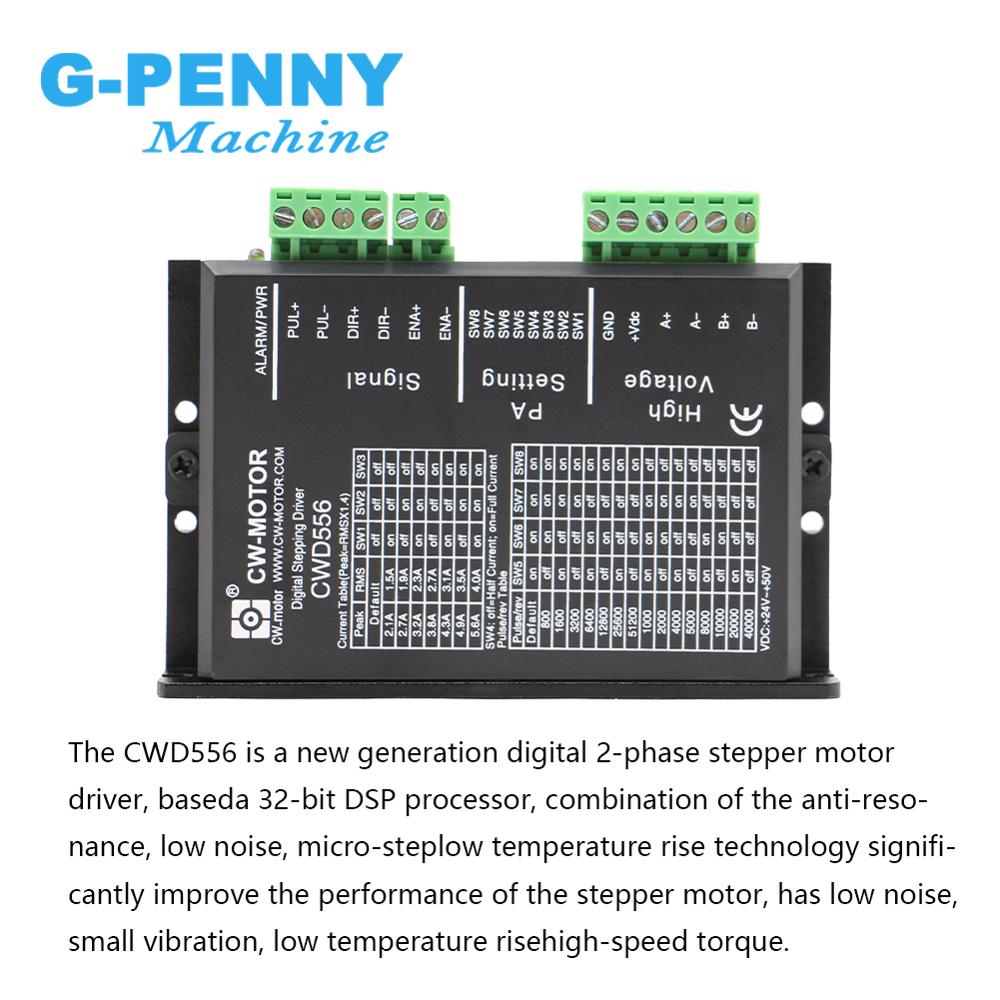 ! Nema23/Nema34 Stepper Motor Drive 0-5.6A 20-50vDC CWD556 stepper motor driver for Nema 34 motor / Nema 23 motor