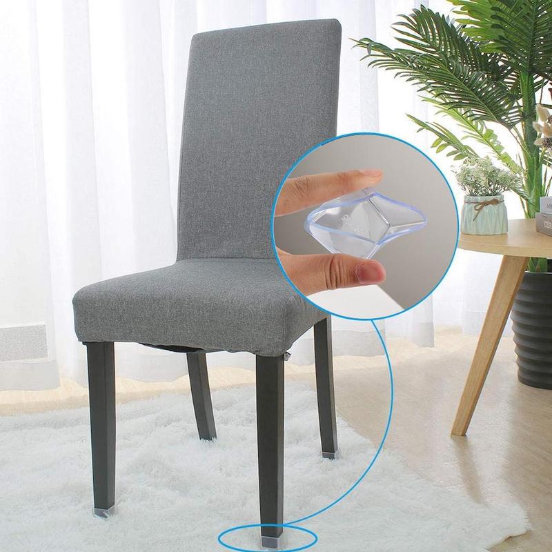 1 stk silikone stol ben gennemsigtig firkantet bord gulv dækning beskyttelse beskyttelse og dække ben møbler fodpude fod
