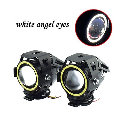 Faro LED antiniebla para Moto rcycle U7, lámpara de trabajo, para Moto rbike, 3000LM, luces auxiliares de conducción: white