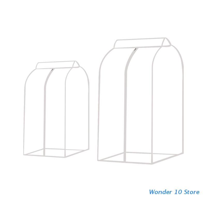 Hanging Garment Bag Clear Window Wardrobe Closet Clothes Storage Pouch Case Organizer Coat Suit Dust Cover