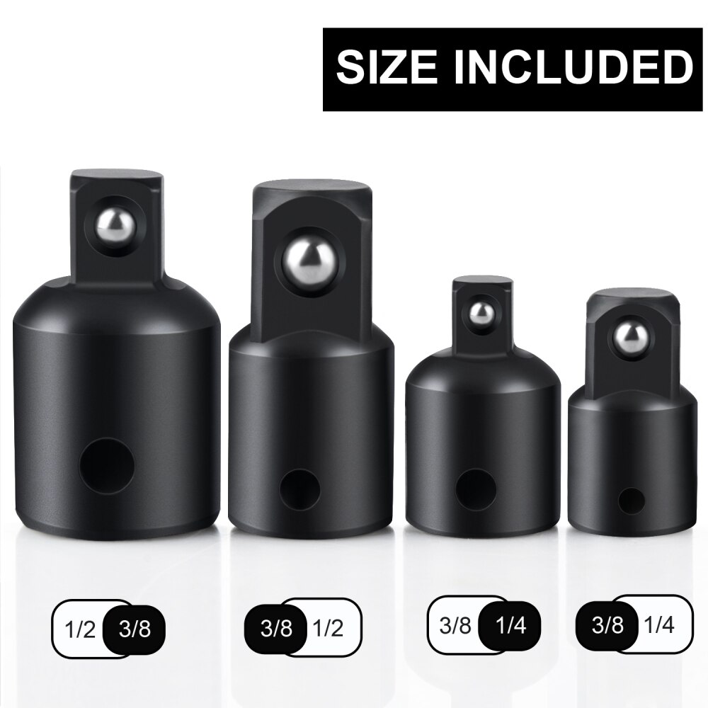 Conversion Head Socket Adapter 4 Pcs Black Reducin... – Vicedeal