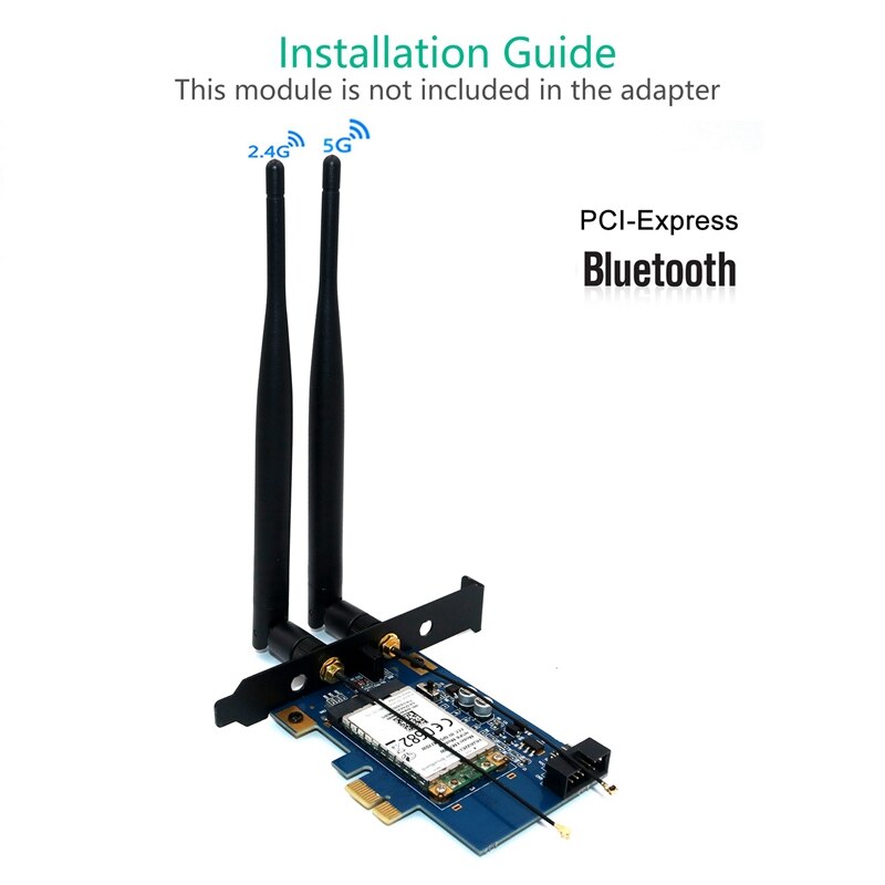Mini pci-e pci express to pci -e 1x -sovitin, jossa sim-korttipaikka 3g/4g/ lte-kortille ja wifi