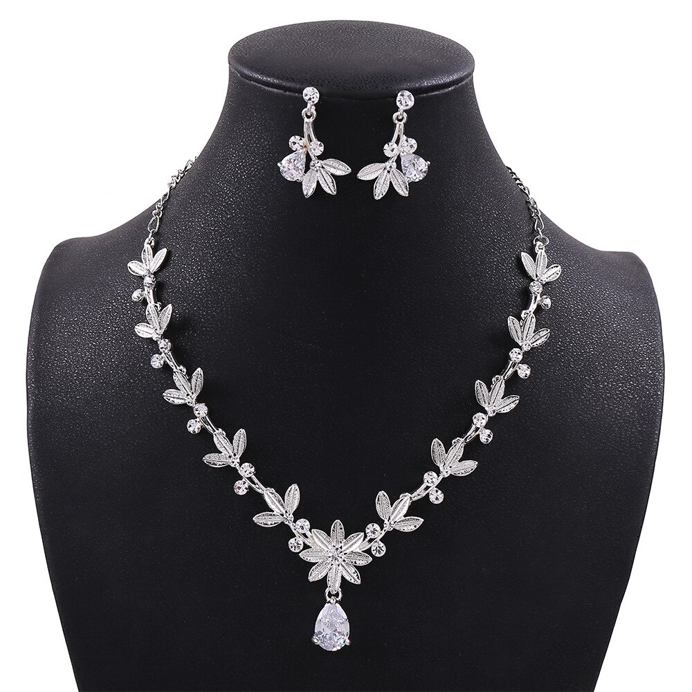 Barock Gold Kristall Perle Blumen Braut Schmuck Sets Strass Crown Tiaras Afrikanische Perlen Schmuck Set Halskette Ohrringe Set