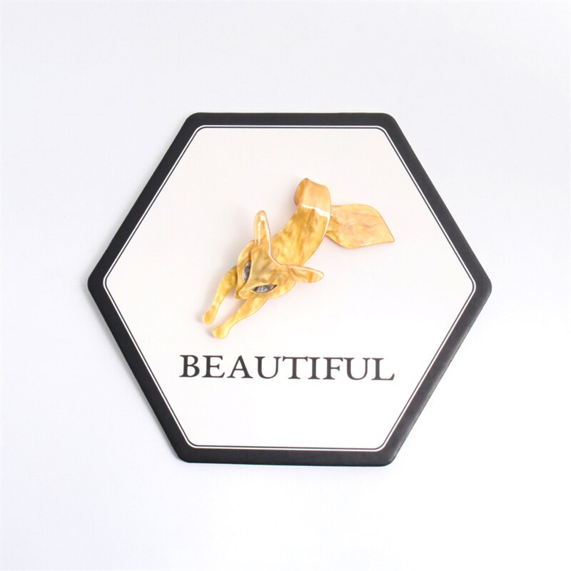 NYN 16 Colors Funny Acrylic Fox Brooches for Women Men Girls Kids Most Popular Animal Party Birthday Year Jewelry: NYNb035-14