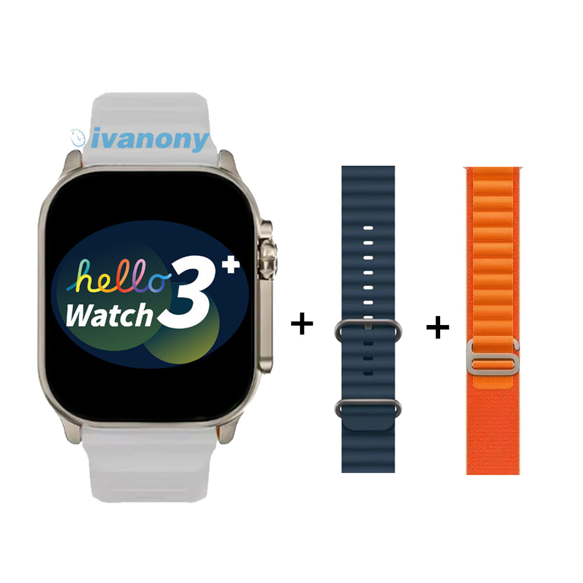 Oryginalny inteligentny zegarek Witaj 3 plus ultra Amoled 49mm 4GB/Rom Whatsapp przypomnienie zdalna muzyka asystent głosowy kompas Smartwatch: FIOLETOWY