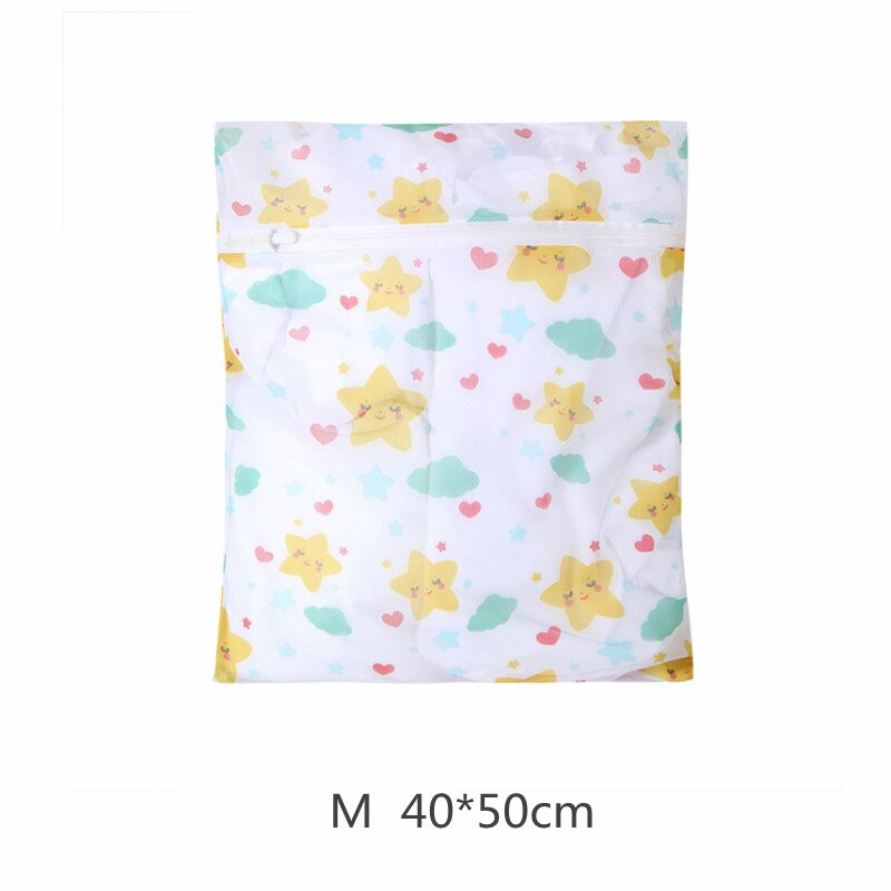 Sterren Afdrukken Machine Wassen Waszak Ondergoed Beha Sokken Waszak Polyester Mesh Wasserij Organisator Voor Vuile Kleren: M 40-50cm
