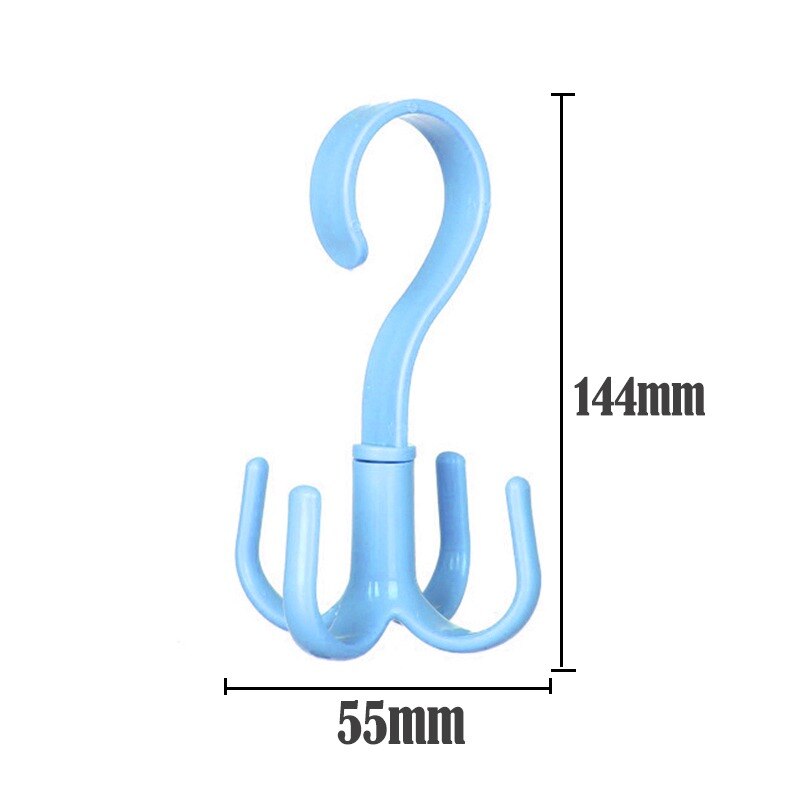 Space Saving Bag Holder Bag Hanger Wardrobes Clothes Rack Degree Rotation Shoes Belt Scarf Hanging Rack Kitchen Pot Pan Hanger: Blue