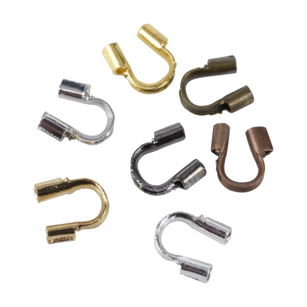 30-100 Stks/partij 4.5X4Mm Rvs Koperdraad Guard Protectors Loops U-vorm Connectoren Voor Sieraden maken Accessoires