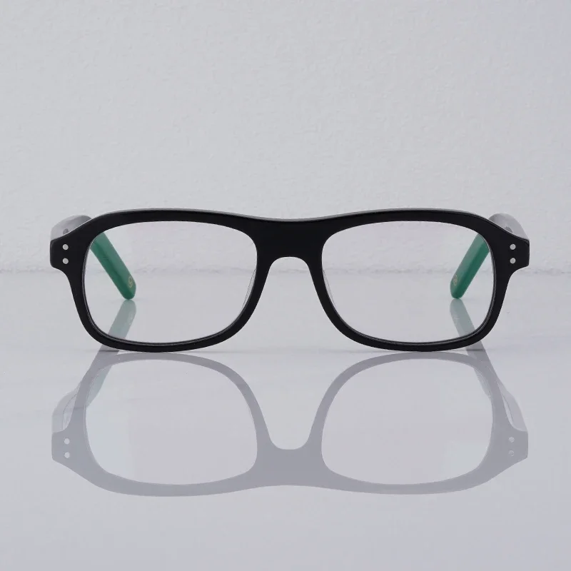 Hochwertiges Kingsman-Brillengestell mit etui, handgefertigte retro-Acetat-Retangle-Brille für Herren, Kingsman-Brille