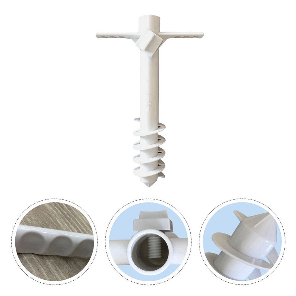 1pc sol strand parasoll stativ spike regnutstyr paraply jord pigg parasoll stativ holder utendørs strand sett inn parasoll base
