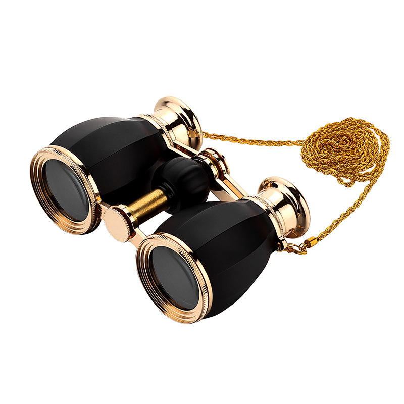 AOMEKIE 4X30 Opera Glasses Theater Binoculars Metal Frame Optical Lens Telescope with Chain for Women Girls