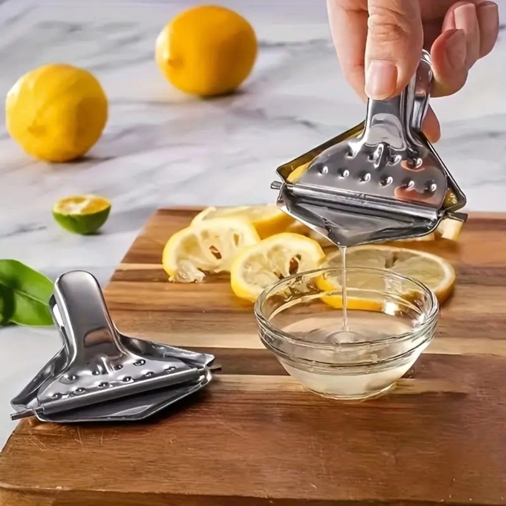Pressa a mano per uso domestico pinze per limone in acciaio inossidabile spremiagrumi manuale antiruggine clip per spremiagrumi argento pressa per agrumi uva