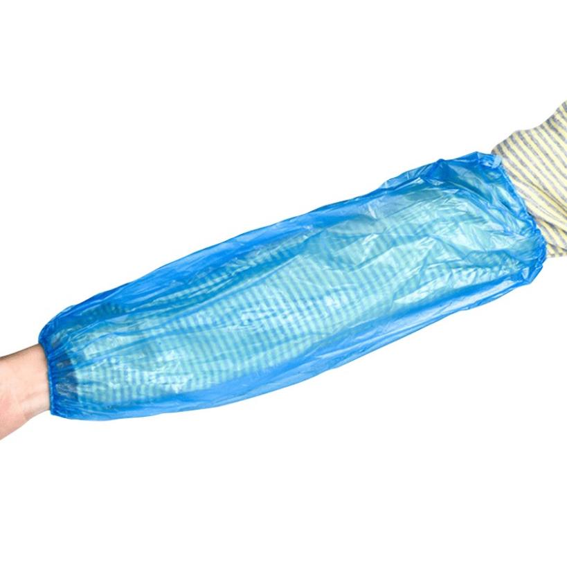 100 Pcs Waterproof and Oil-proof Disposable Arm Sleeves Household Cleaning Dustproof Supplies Disposable Protective Long Sleeves: Blue