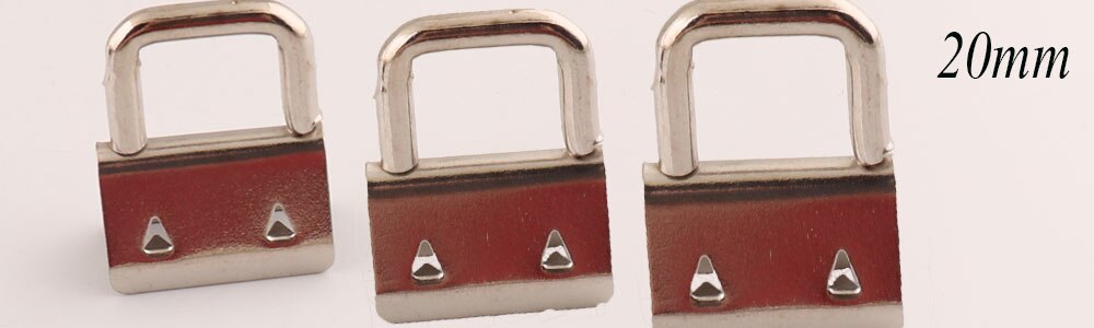20 sets Silver Key Fob Hardware with Key Rings 20mm/25mm/30mm/32mm Key Chain Webbing Key Chains Key Fob