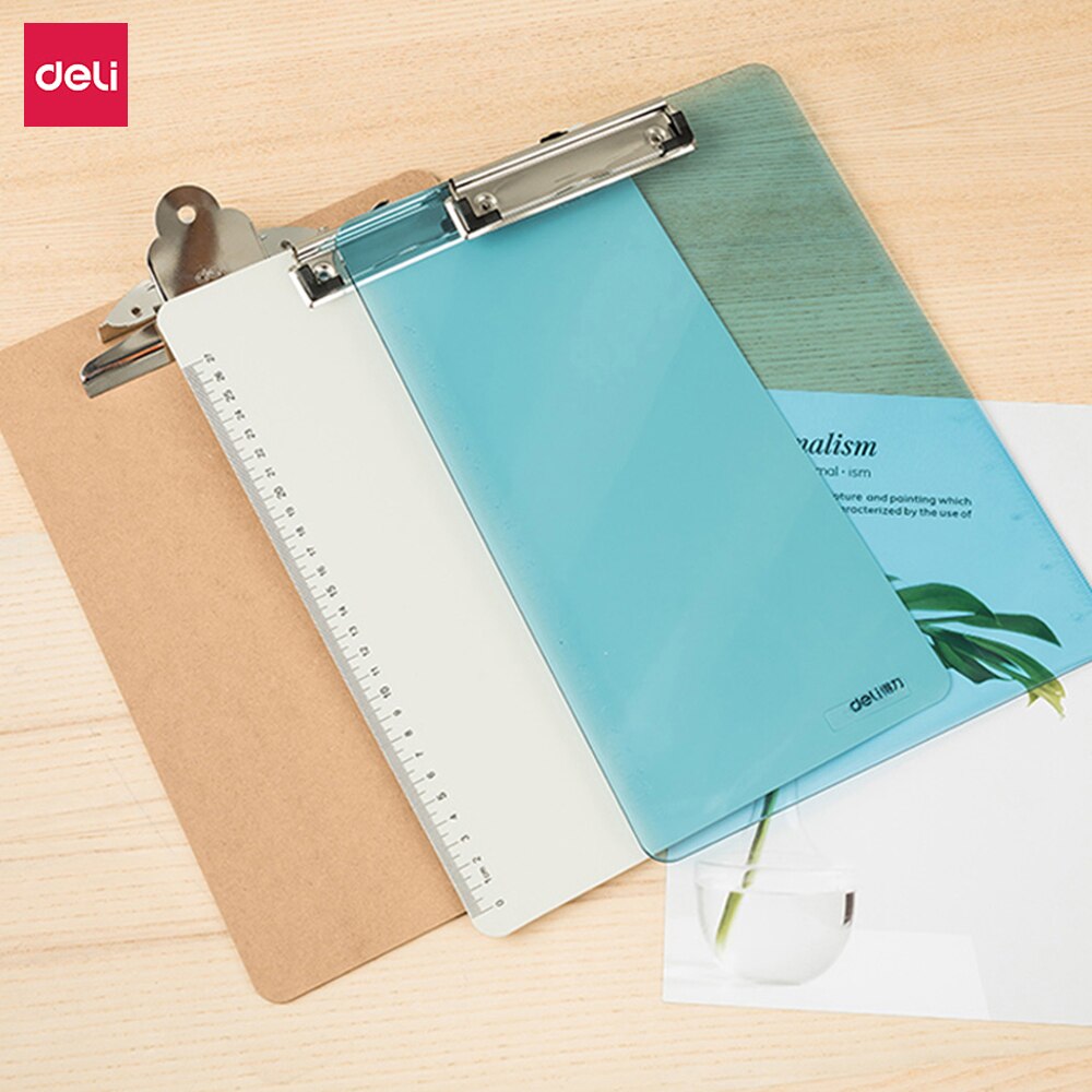 Deli Folder A4 Board Clip Writing Splint Stationery Writing Pad Cardboard Student Test Paper A5 Multi-function Office supplies