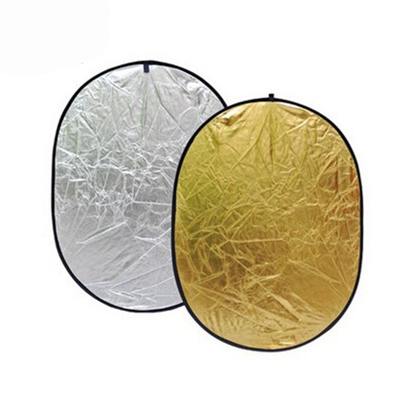 Disque réflecteur de lumière pliable 2 en 1, Flash rond 90x120CM pour Studio Photo, argent ou or, ,