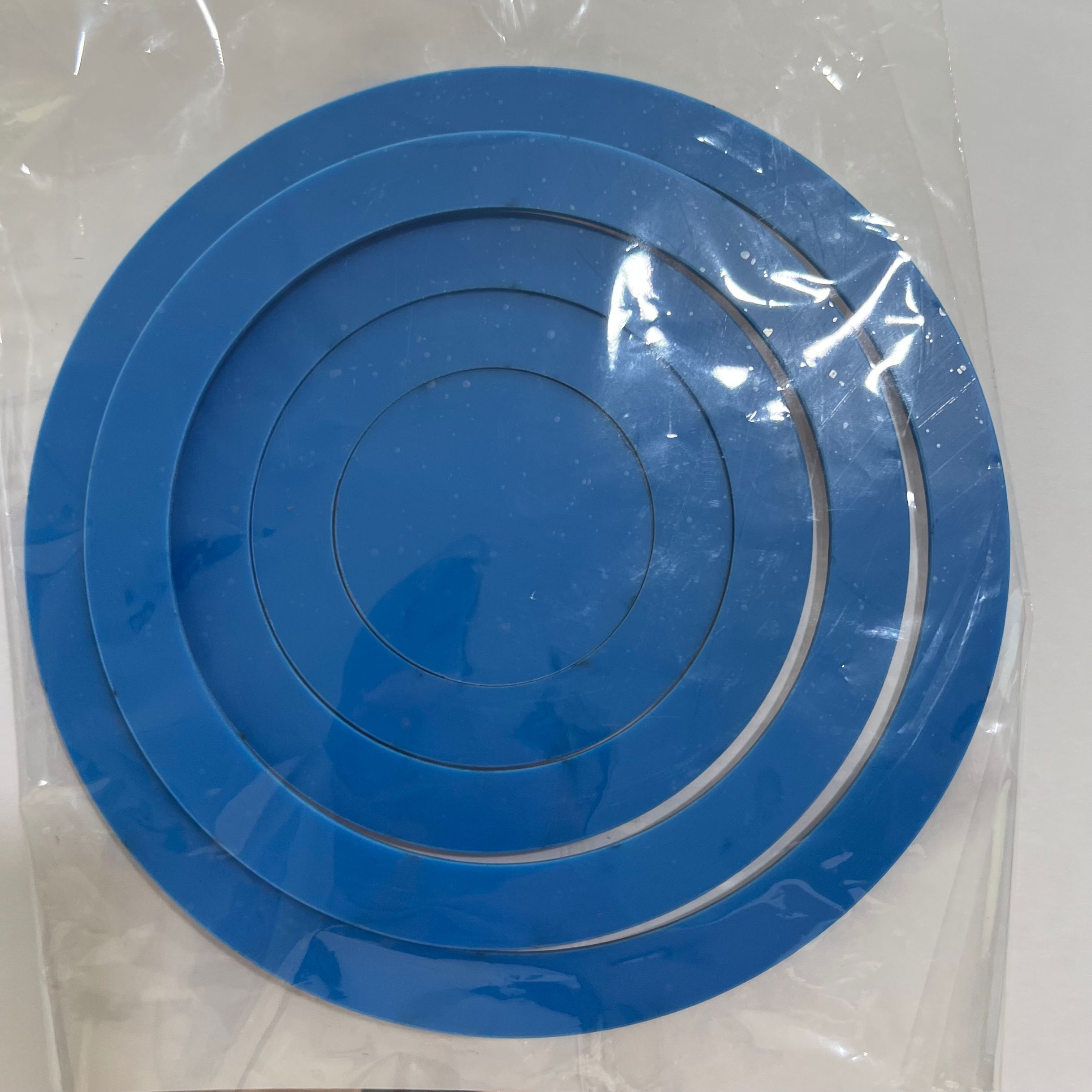 Pegatinas de pared circulares de lunares acrílicos para niños, decoración de habitaciones de bebé, calcomanías de pared redondas para el hogar, Mural de arte autoadhesivo DIY, 5 uds./lote: Azul