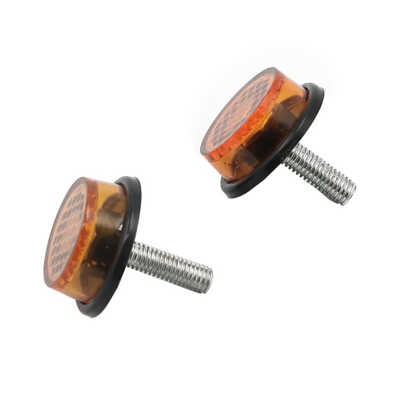 2pcs 6MM Rectangle Reflector Reflective placard pads Warning Safety Plate Stickers sign RV ATV Quad Motorcycle Dirt Bike Scooter