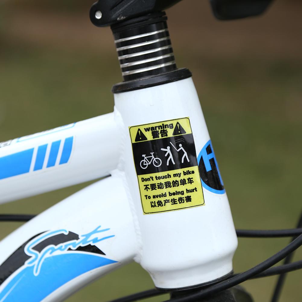 DONT TOUCH MY BIKE Bicycle Warning Sticker Waterproof Decal Waterproof Decorative Cycling Accessories 60 x 45 x 1mm