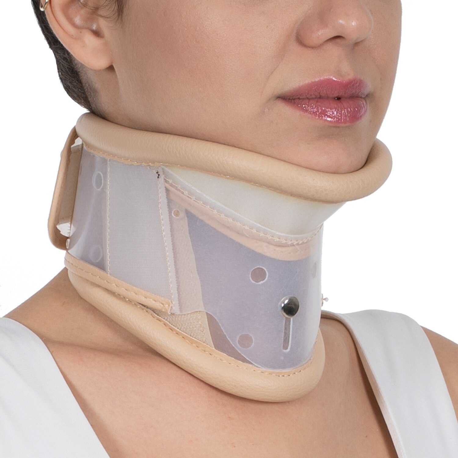 Collier Cervical réglable en Pvc avec un soutien du menton pour soulager la douleur au cou-soulagement de l'orthèse du cou-collier du cou après coup de fouet ou blessure