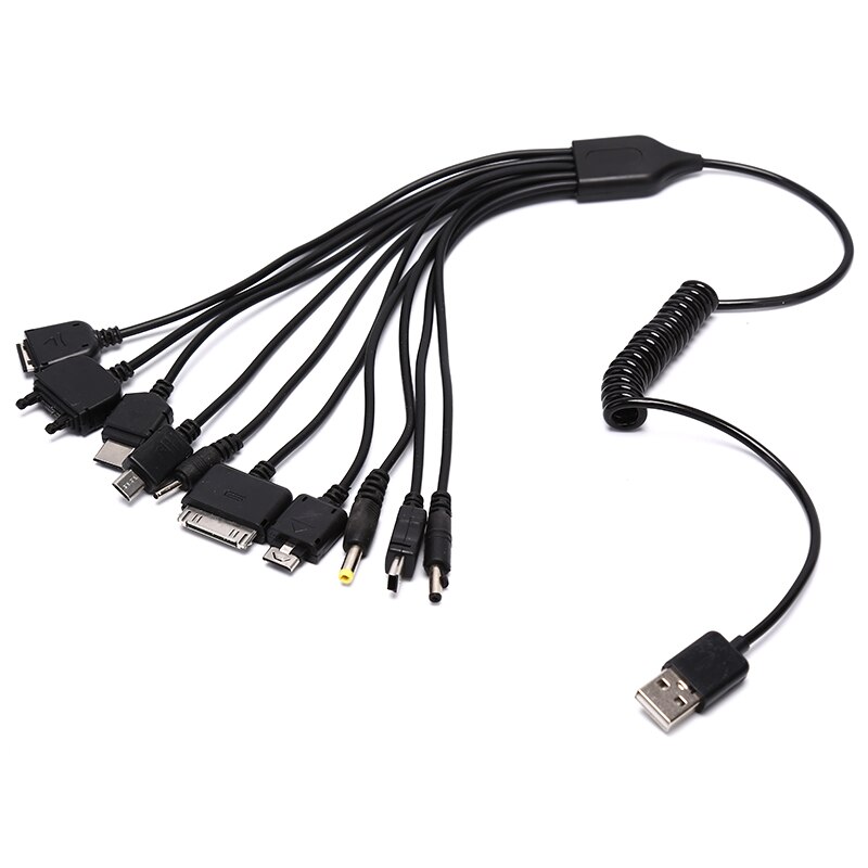 Multi Pin Cable Charger USB Adapter Cable Data Wire Cord 10 in 1 Multifunction USB Data Transfer Cable Universal