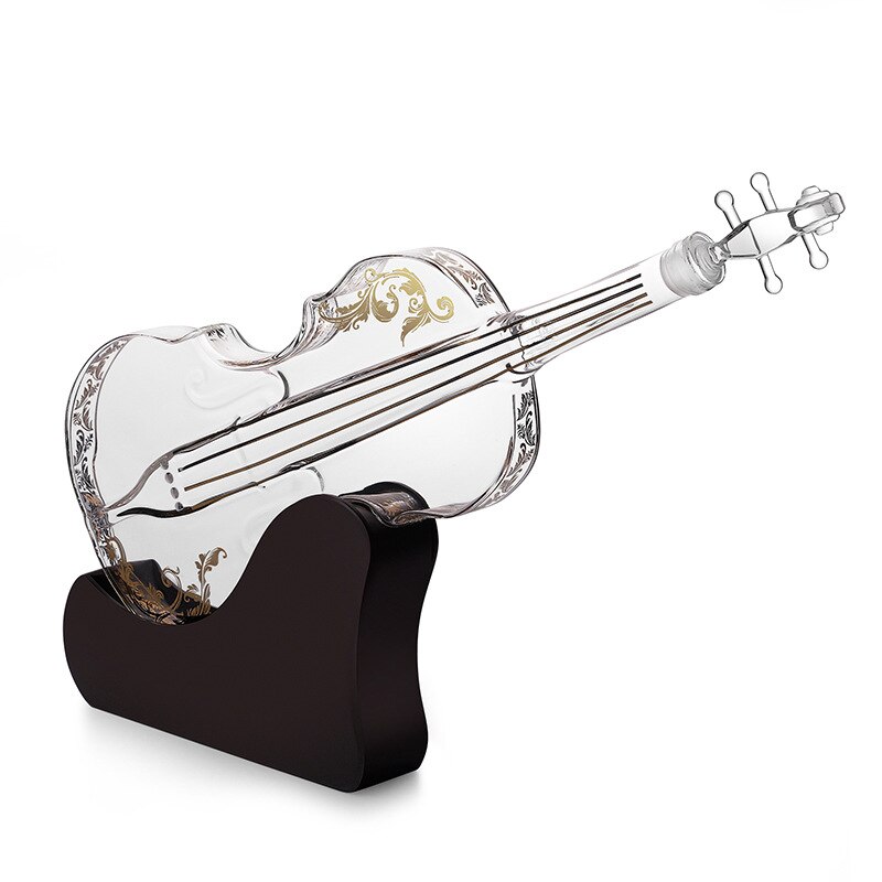 Craft Bottle Violin Glass Bottle High-End Whisky Violin Decanter Wine Whiskey Decanter Bottle Set