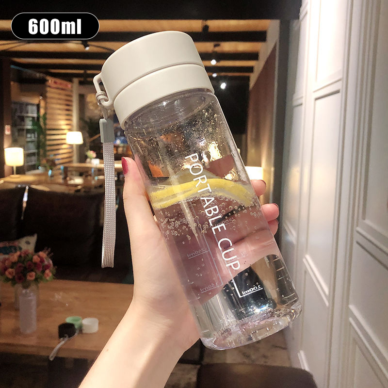 600/800Ml Sport bidon na siłownię plastikowy Shaker puchar sportowy Tritan wspinaczka turystyka bezpośrednia butelka do picia z tworzywa sztucznego Bpa za darmo: grey 600ml
