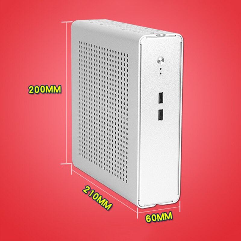 Pc gaming behuizing itx mini kleine behuizing volledig aluminium koffer draagbare htpc desktop computer lege behuizing